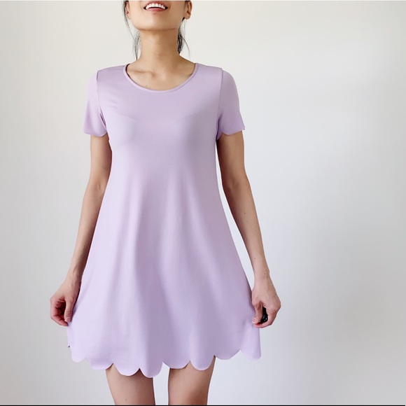 Light lavender Scallop Dress - Mini - Picture 5 of 6